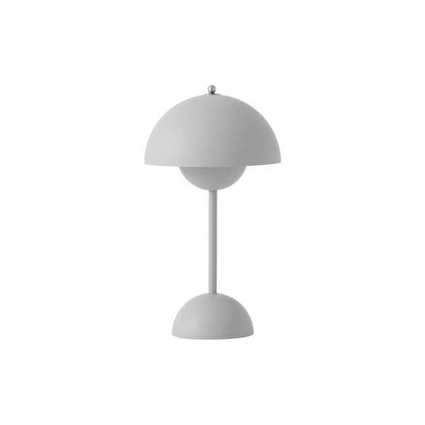 Flowerpot VP9 Portable Table Lamp, matt light grey Flowerpot VP9 Portable Table Lamp, matt light grey, &Tradition