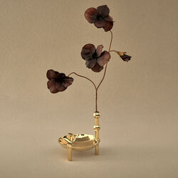 STOFF Nagel Vase, brass, STOFF Nagel