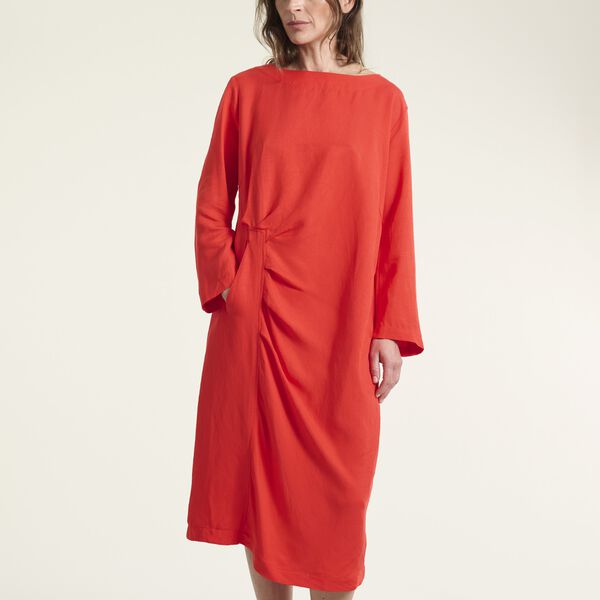 Kumamoto dress with pleats, fiery red, BITTE KAI RAND