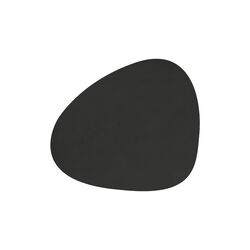 Corduroy table mat Curve L, black ink, LIND DNA