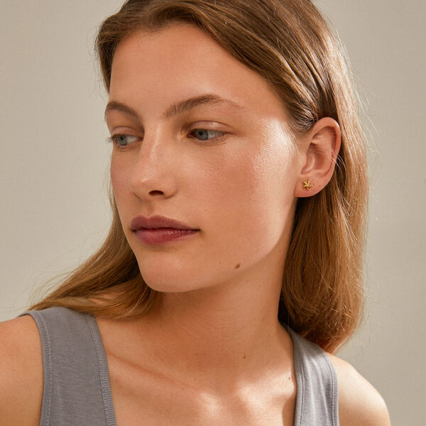 OAKLEY Starfish Earrings, gold plated, Pilgrim