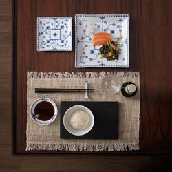 Blue Fluted Full Lace Large Square Dish 21 cm, Royal Copenhagen