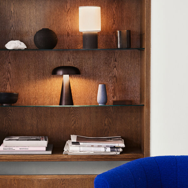 Manhattan SC52 Portable Table Lamp, bronzed brass/canvas Manhattan SC52 Portable Table Lamp, bronzed brass/canvas, &Tradition