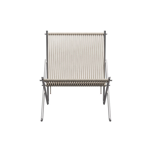 PK4&trade; Chair, brushed stainless steel/natural, Fritz Hansen
