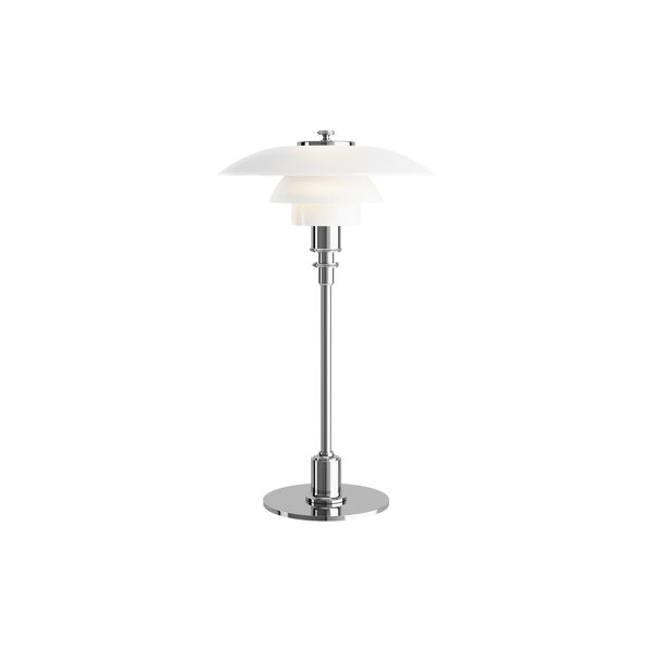 PH 2/1 Table Lamp, chrome, Louis Poulsen