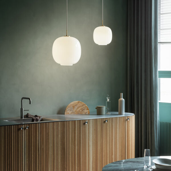 VL45 Radiohus Pendant, opal white, Louis Poulsen