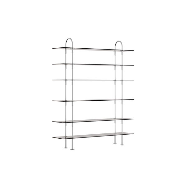 Keen Shelving, steel/smoked tempered glass, GUBI
