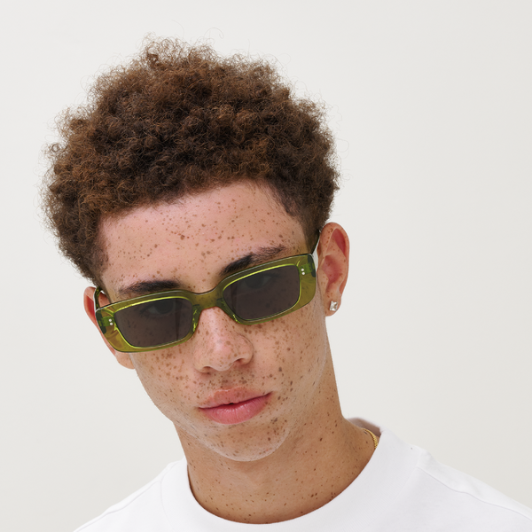 GRACE sun glasses, green crystal, MESSYWEEKEND