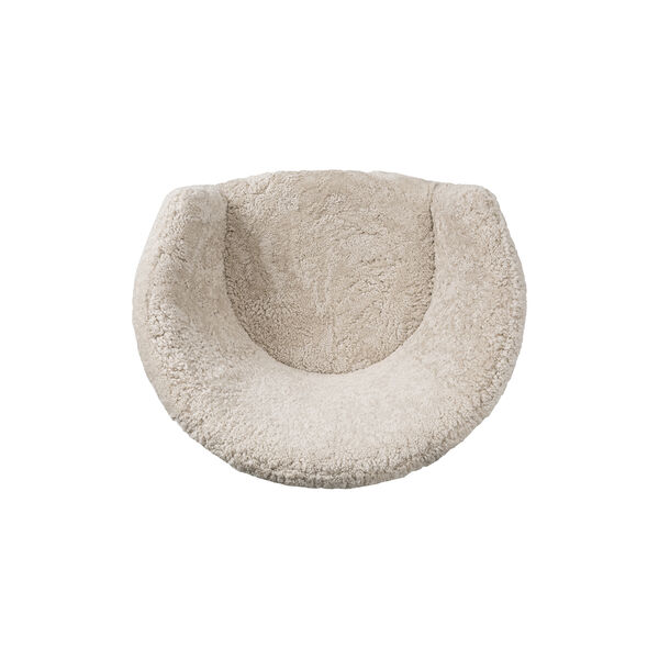 Ditzel Lounge Chair, white/lacquered walnut, Fredericia Furniture