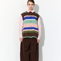 Tallulah Knit Vest, brown, HUNK&Oslash;N
