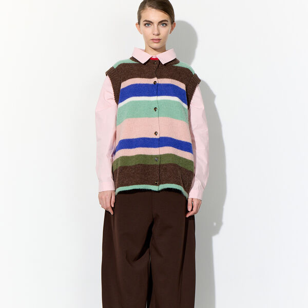 Tallulah Knit Vest, brown, HUNK&Oslash;N