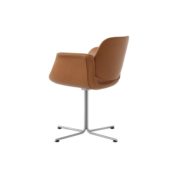 Flamingo Chair with Fixed Base, Cognac 95, Fredericia Furniture