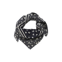 PhiPW Scarf, dark navy fragile print, Part Two