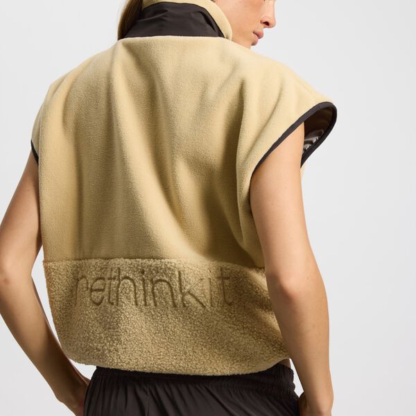 Fleece Gilet Terra, sandshell, Rethinkit