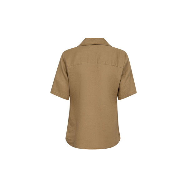 PD-Lina Linen SS Shirt, camel, Pieszak