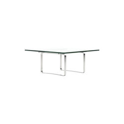 CH106 Coffe Table, clear/steel, Carl Hansen & Søn
