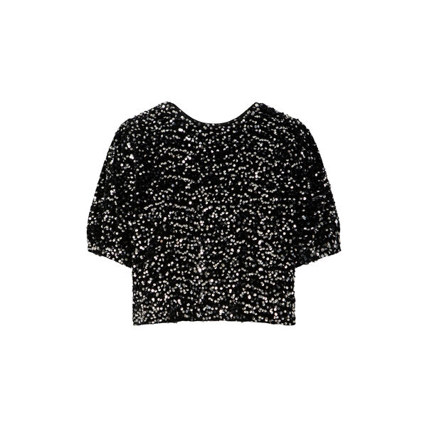 Sequins jacket with ribbons, black/silver, Coster Copenhagen