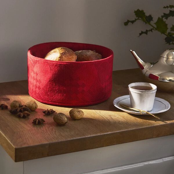CHRISTMAS Breadbasket, deep red CHRISTMAS Breadbasket, deep red, Georg Jensen Damask