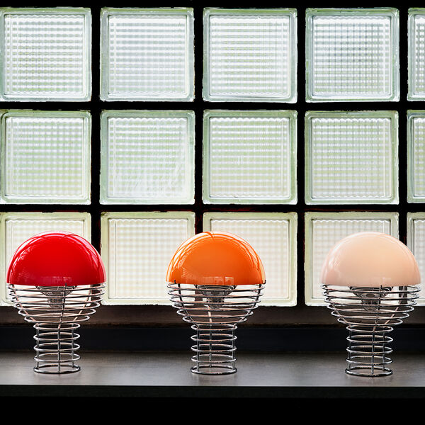 Wire Portable Table Lamp, red, Verpan