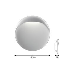Flindt Wall Lamp M, aluminium, Louis Poulsen