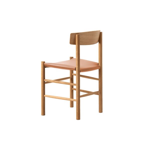 J39 Mogensen Chair with Seat Upholstery, oiled oak/Omni 307 cognac, Fredericia Furniture