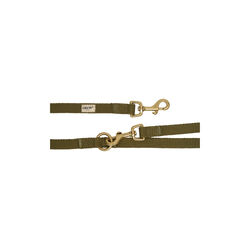 Adjustable dog leash, olive, Drew's Dogwear