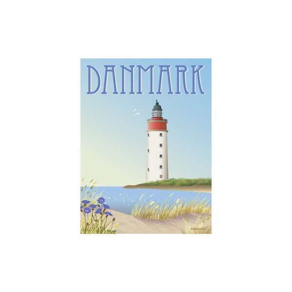 Denmark White Lighthouse Poster Denmark White Lighthouse Poster, ViSSEVASSE