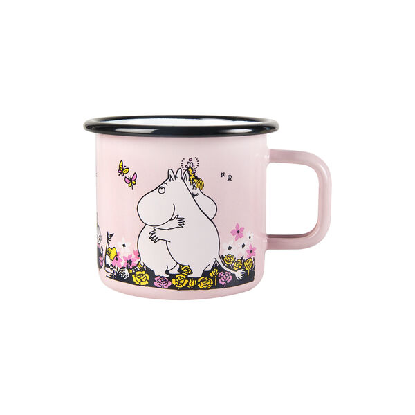 Hug Enamel Mug, pink Hug Enamel Mug, pink, Muurla
