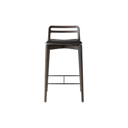 VIPP484 Cabin Counter Stool, dark oak/dark oak/black, Vipp