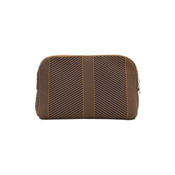 Knitted Makeup Bag, dark indigo buckthorn brown, Ilse Jacobsen Hornb&aelig;k