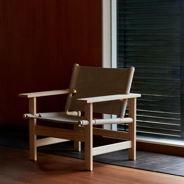 The Canvas Chair, soap treated oak/canvas, Fredericia Furniture