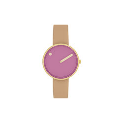 Picto Wrist Watch, pink/peruvian brown, PICTO