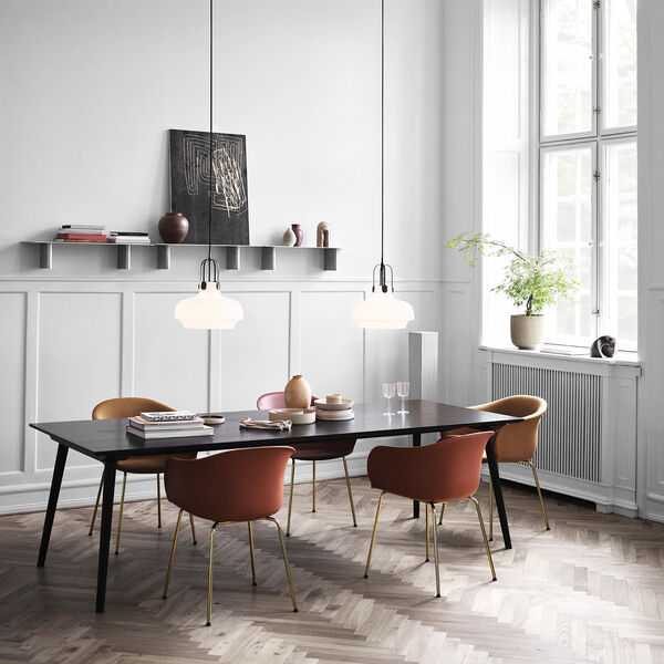 In Between SK6 Dining Table, black lacquered oak, &Tradition