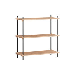 Shelving Classic Standard, oak/black, MOEBE