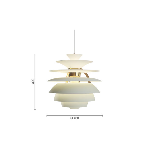 PH Snowball, dusty green/brass metallised PH Snowball, dusty green/brass metallised, Louis Poulsen