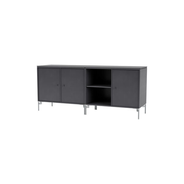 SAVE Lowboard with Chrome Legs, 36 coal, Montana Furniture