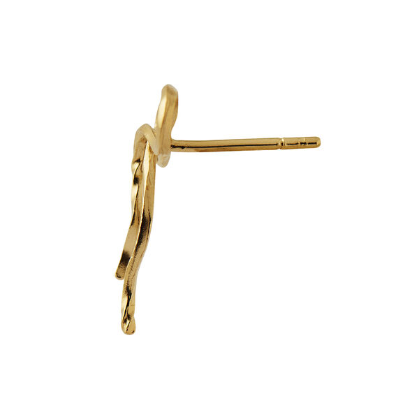 Flow Bow Earring Single, gold, Stine A Jewelry