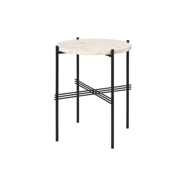 TS Side Table Round, neutral white/black, GUBI