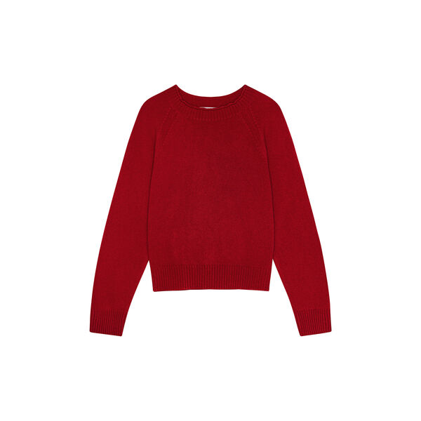 Eline Sweater, cherry red Eline Sweater, cherry red, CARE BY ME