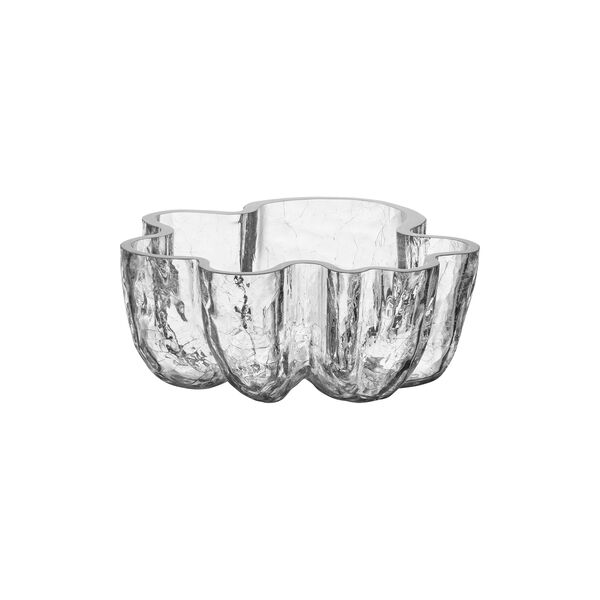Crackle Bowl, black, Kosta Boda