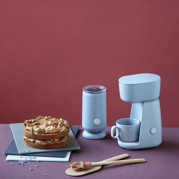 FOODIE Electric Milk Frother, dusty blue, RIG-TIG