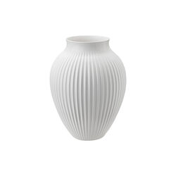 Knabstrup vase ripple, white, Knabstrup Keramik