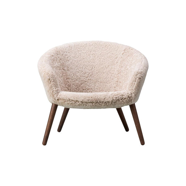 Ditzel Lounge Chair, white/smoked oak, Fredericia Furniture