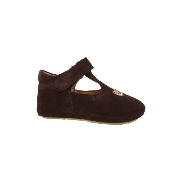 Prewalker with Teddybear Embroidery, dark brown, ANGULUS