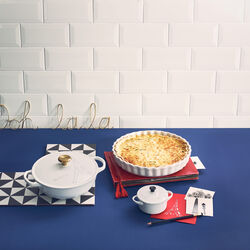 Heritage Fluted Flan Dish, white, Le Creuset
