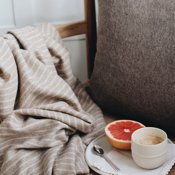 Stripes Throw, camel, ELVANG