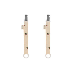2-pack Pacifier Strap, cherry, Konges Sløjd