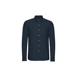 Organic Flannel Shirt, navy blue, Colorful Standard