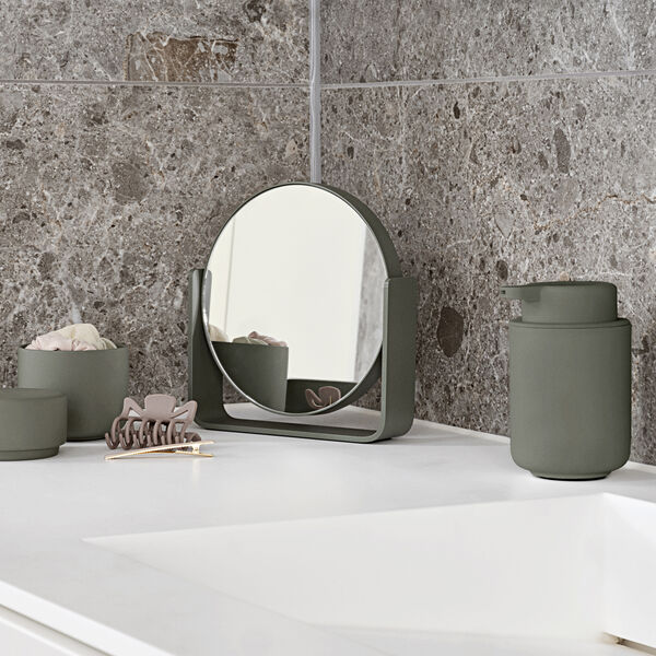 Table Mirror with 5x magnification ume, olive green, Zone Denmark