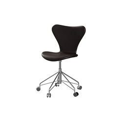 Series 7&trade; 3117 Fully Upholstered Office Chair, Grace Black, Fritz Hansen